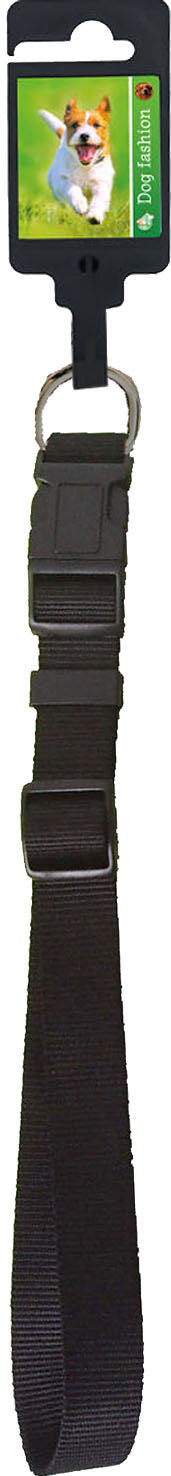 Boon Dog fashion halsband nylon verstelbaar 25 mm, 55-70 cm zwart.