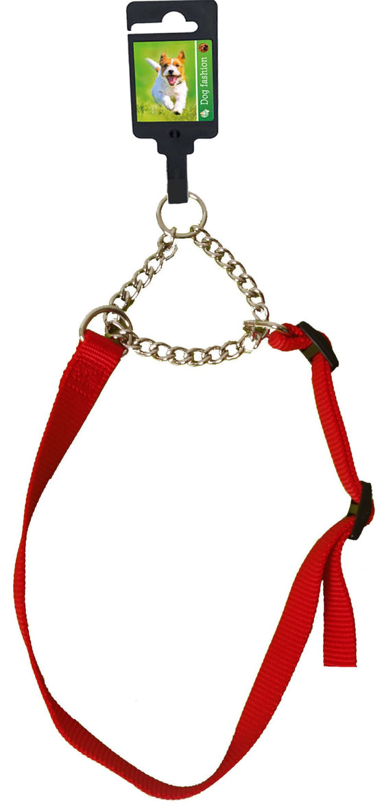 Boon Dog fashion sliphalsband verstelbaar nylon 20 mm, 45-60 cm rood.