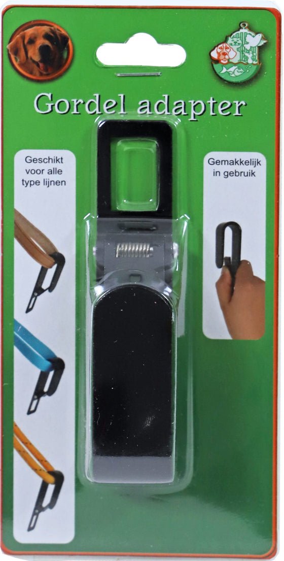 Boon gordeladapter met clicksluiting, zwart.