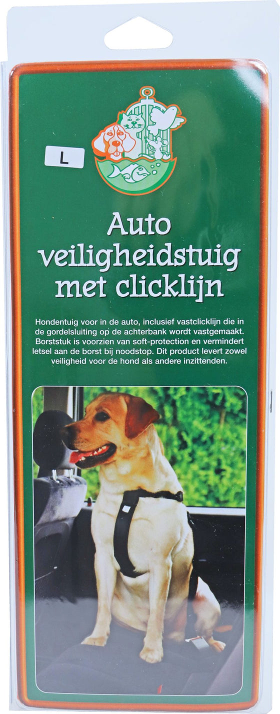 Boon veiligheidstuig nylon voor in de auto zwart L, 25 mm H60/B80.