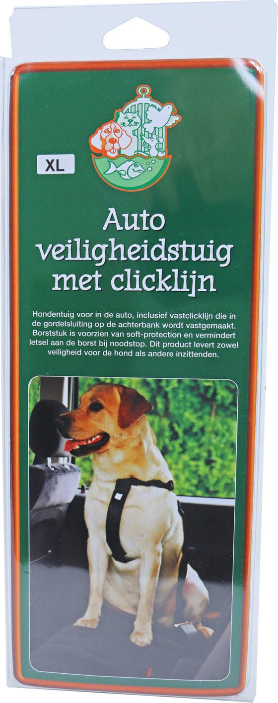 Boon veiligheidstuig nylon voor in de auto zwart XL, 25 mm H75/B90.