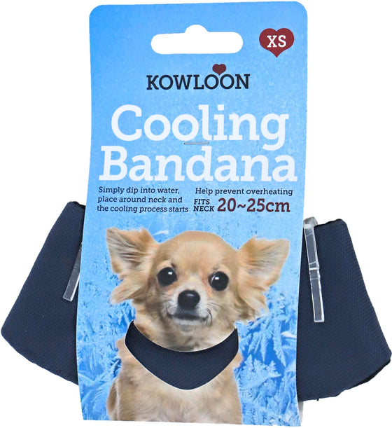 Kowloon Cool Bandana verstelbaar XS 20-25 cm, donkerblauw.