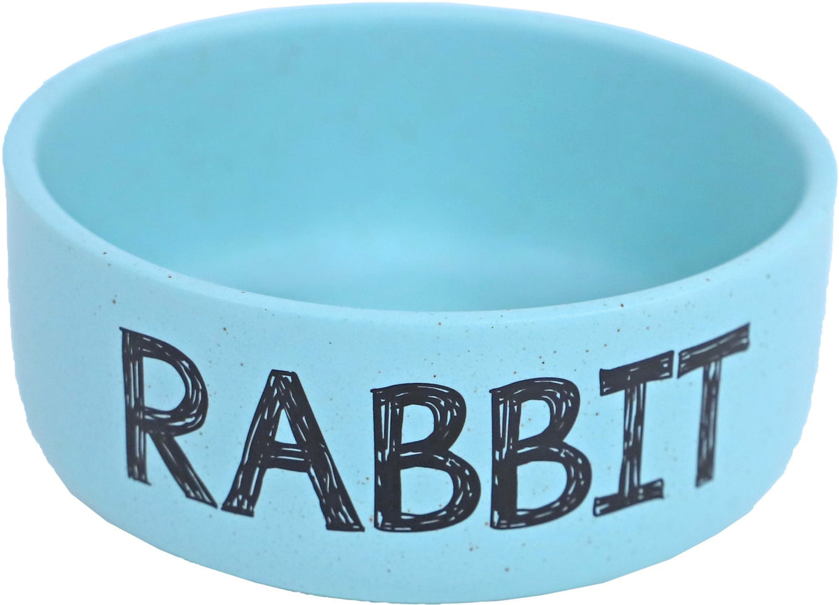 Boon konijnen eetbak steen RABBIT mat mintblauw, 12 cm.