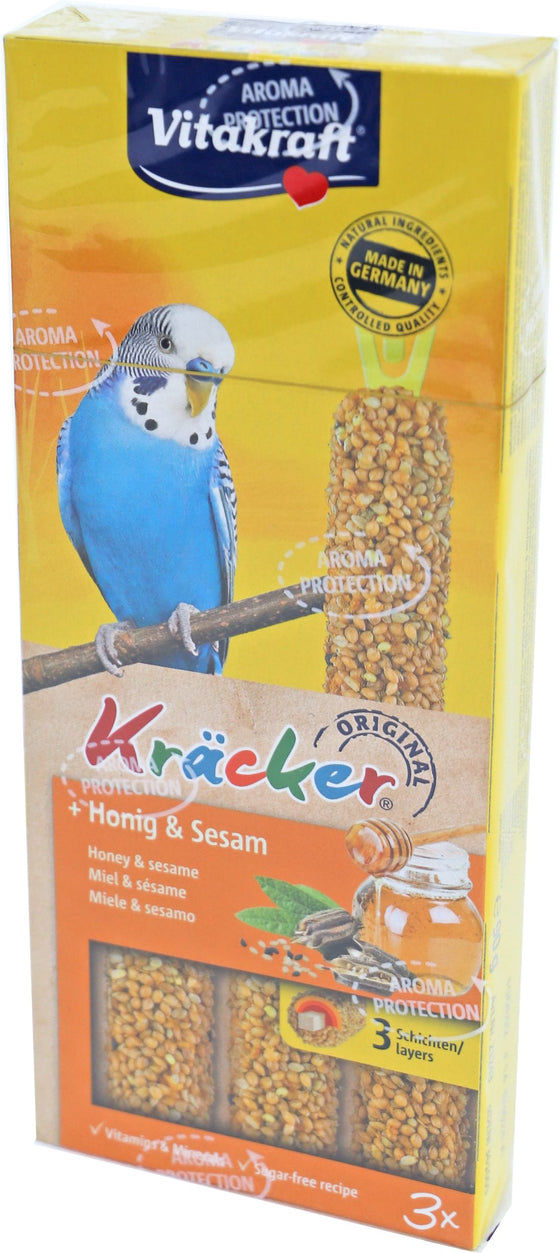 Vitakraft honing/sesam-kräcker parkiet, 3in1.