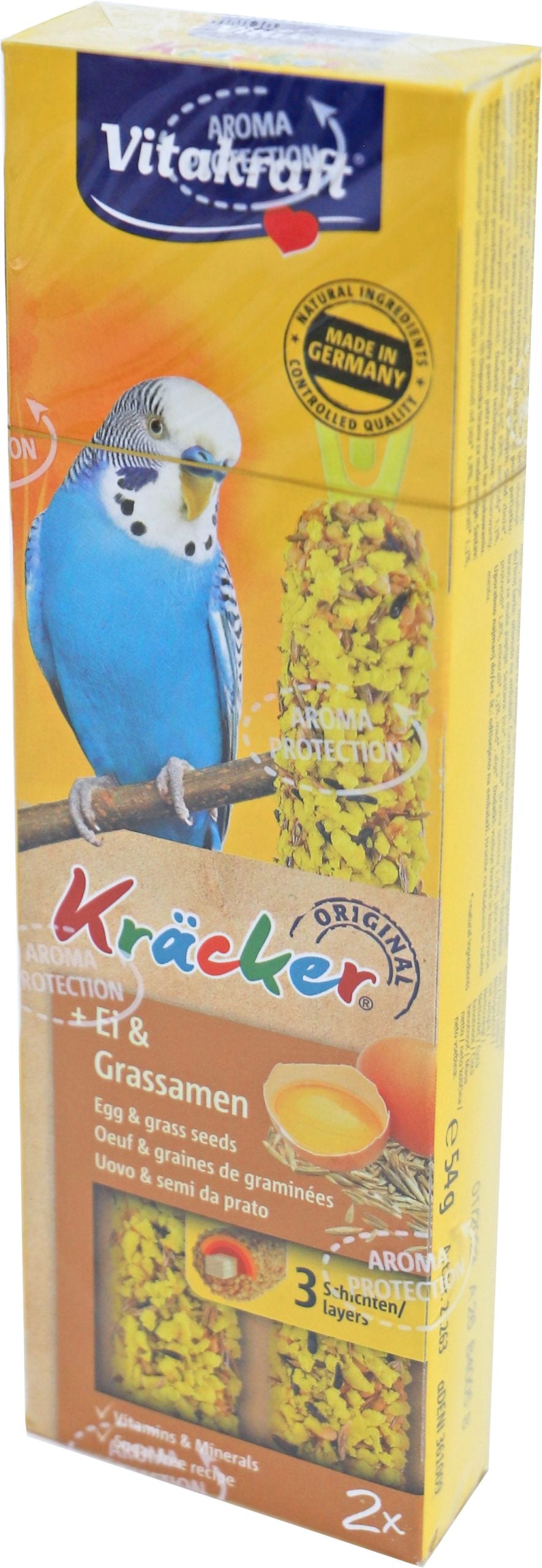 Vitakraft ei/graszaad-kräcker parkiet, 2in1.