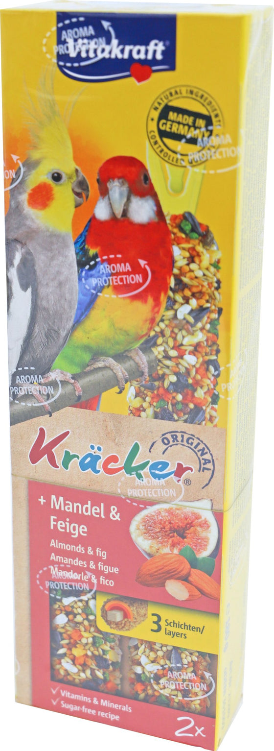 Vitakraft amandel/vijg-kräcker valkparkiet, 2in1.