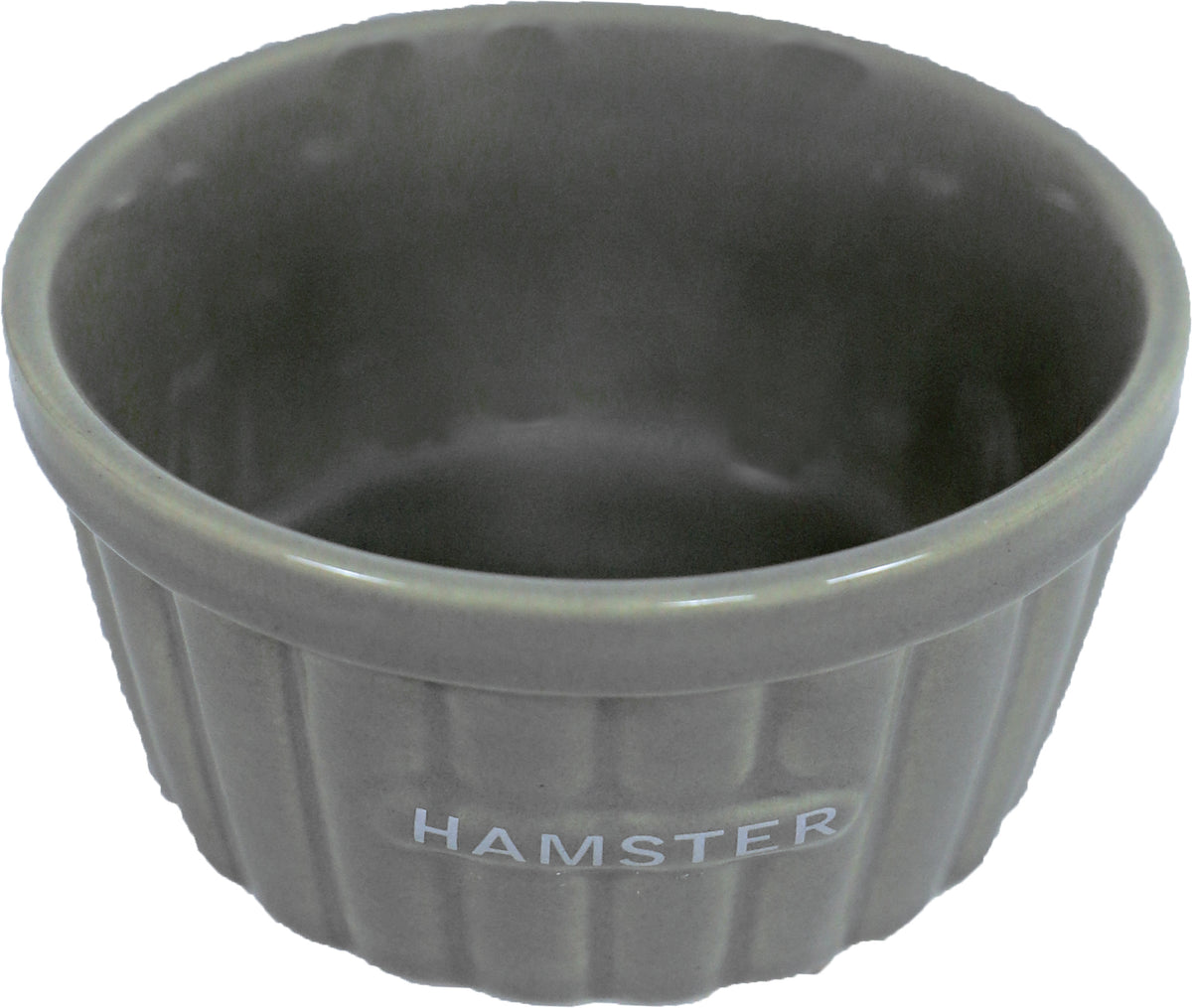 Boon hamster eetbak steen ribbel taupe, 8 cm.