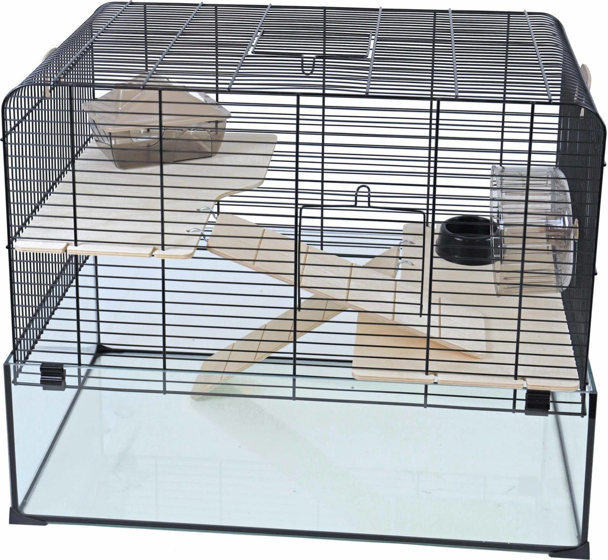 Interzoo hamsterkooi Vision 58, zwart.