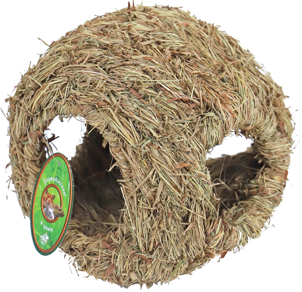 Knaagdiernest gras 4-gaats, 18 cm.