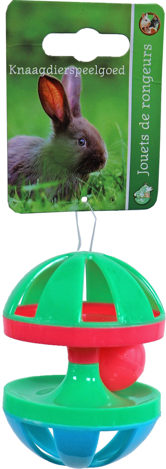 Boon knaagdierspeelgoed diabolo plastic met bel.