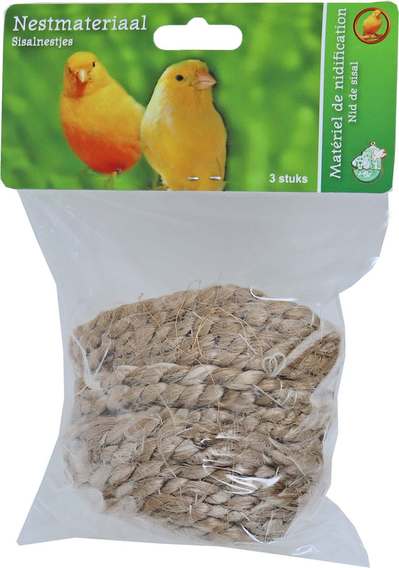 Boon touwnest sisal, pak a 3 stuks.