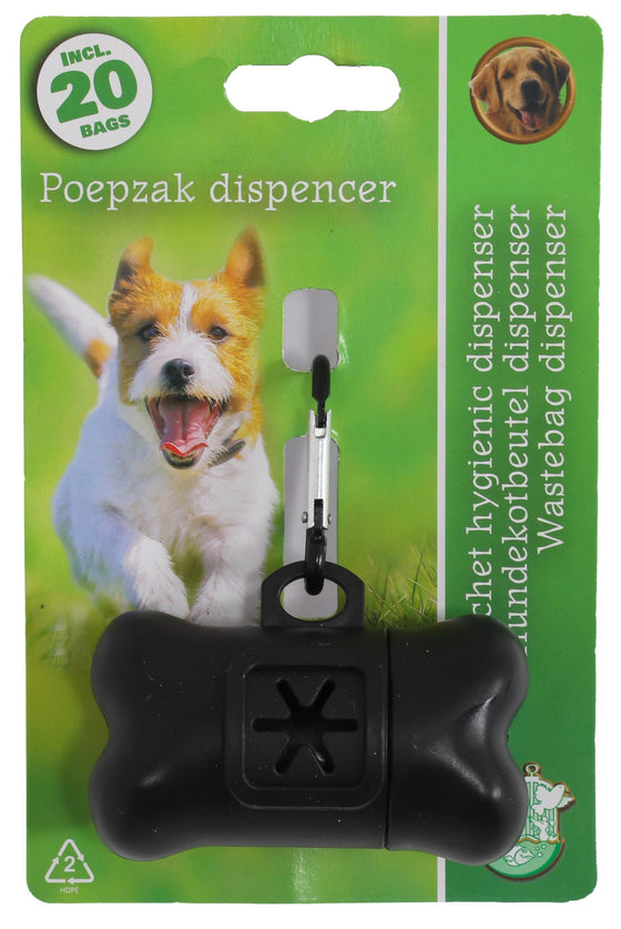 Boon poepzak dispenser bot inclusief 20 zakjes zwart