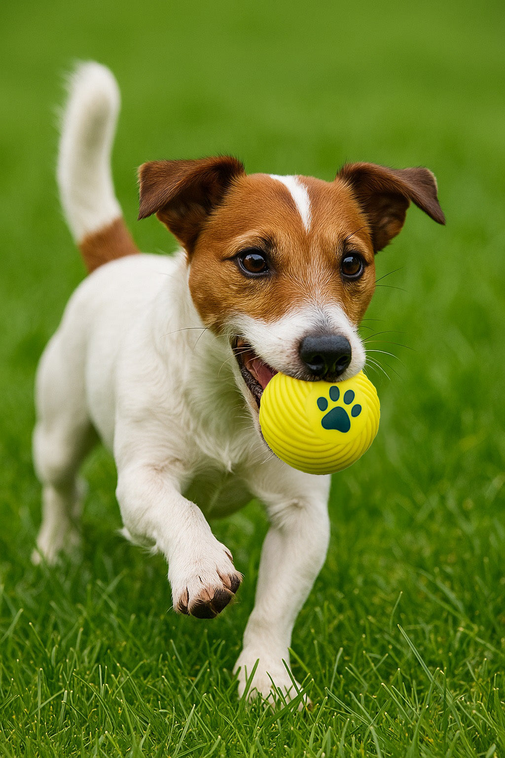 Boon hond speelgoed bal met ribbels vinyl 7cm roze