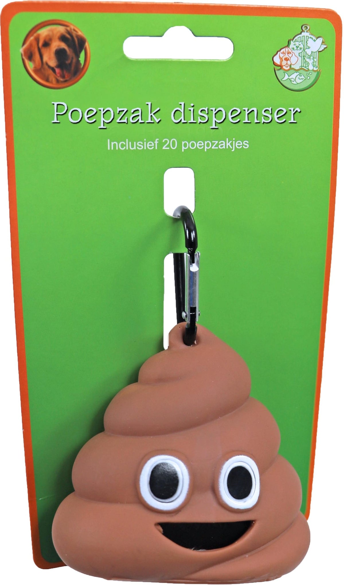 Boon poepzak dispenser smiley, inclusief 1×20 poepzakjes.