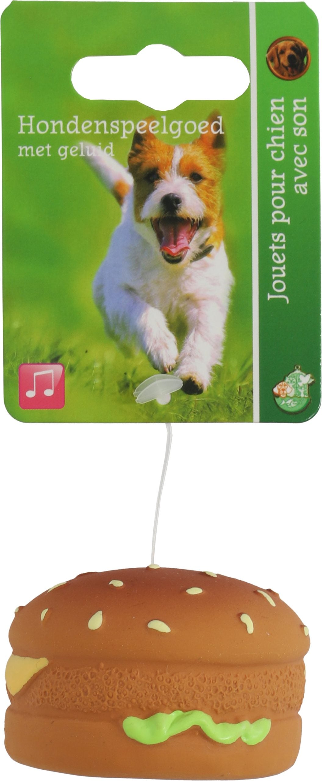 Boon hond speelgoed broodje hamburger latex 6 cm