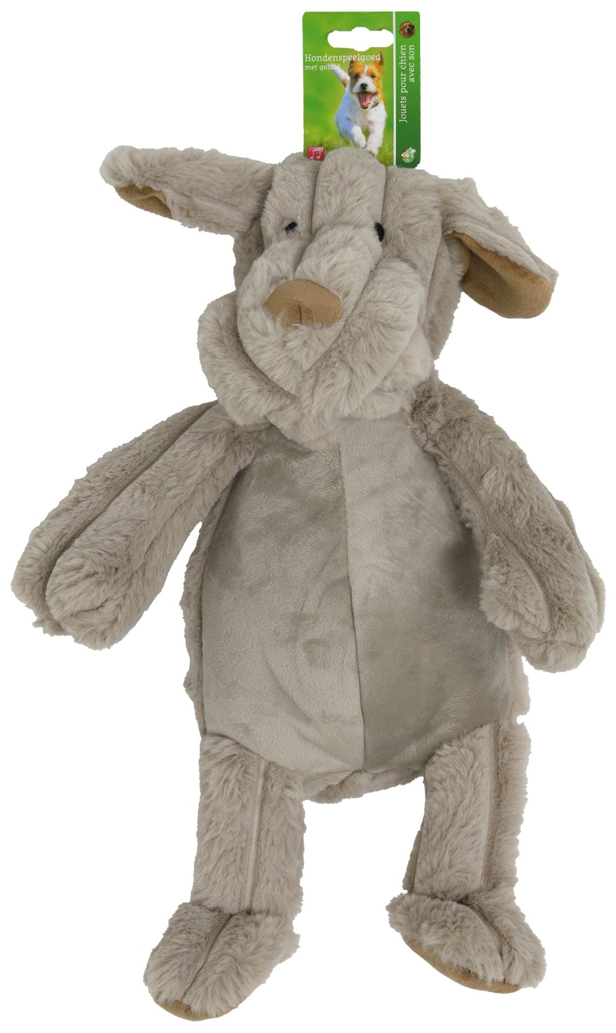 Boon hond speelgoed hond corduroy met piep 40cm