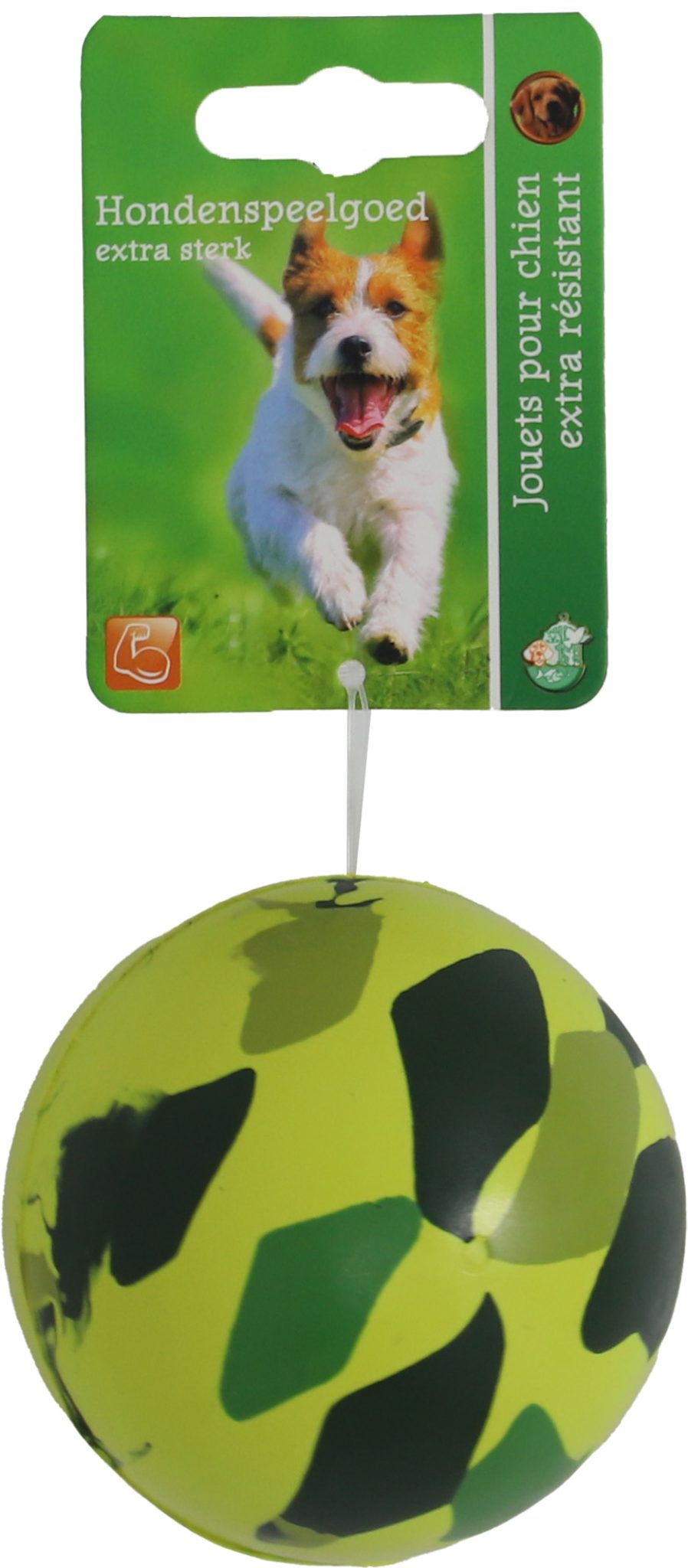 Boon hond speelgoed bal massief rubber 7,5cm