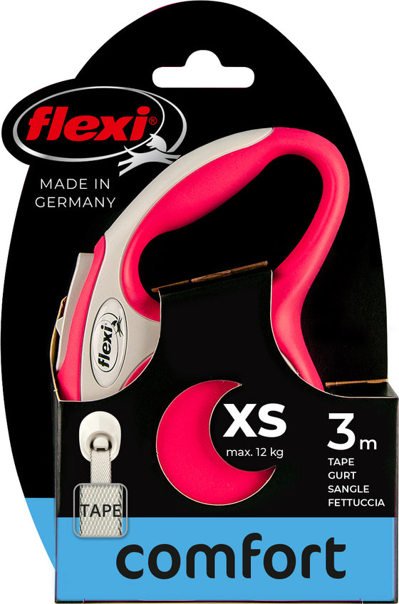 flexi rollijn NEW COMFORT tape XS rood, 3 meter.