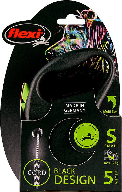 flexi rollijn BLACK DESIGN cord S groen, 5 meter.
