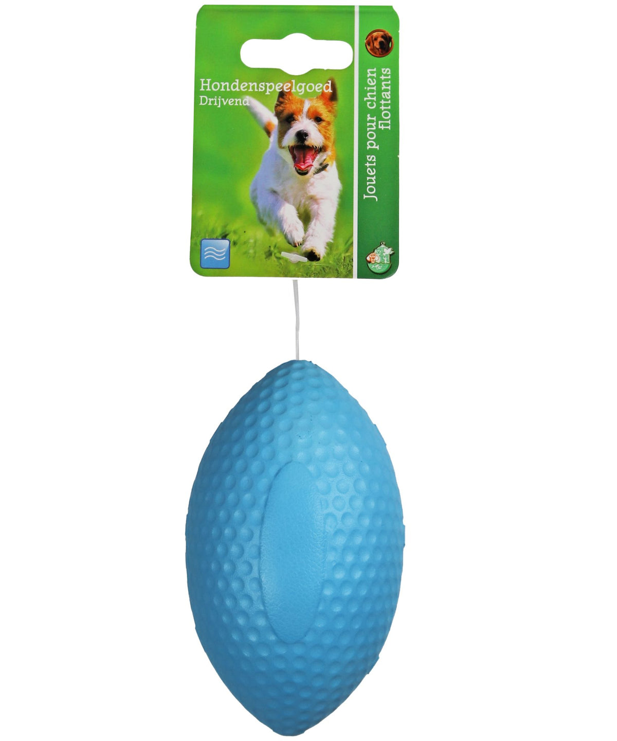 Boon apporteer rugbybal EVA drijvend blauw 15cm