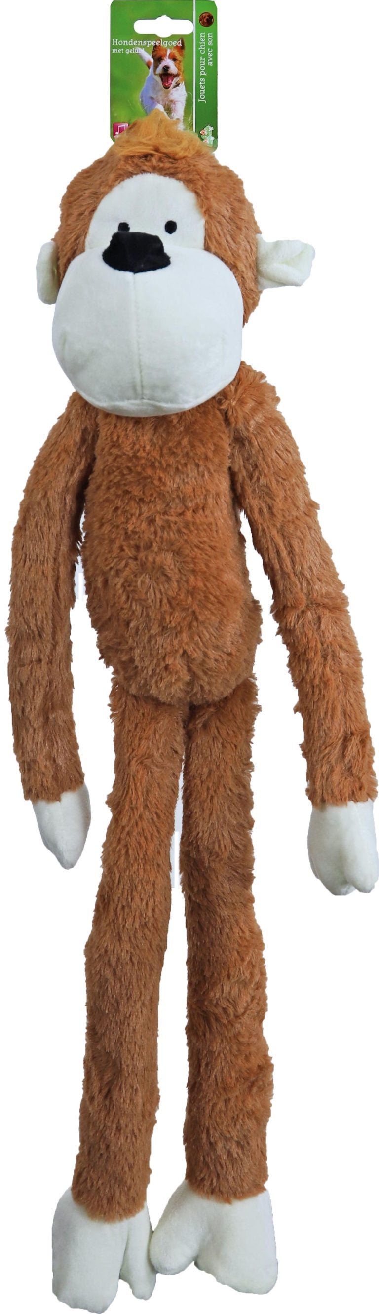 Boon hondenspeelgoed XXL aap pluche met piep, 75 cm.