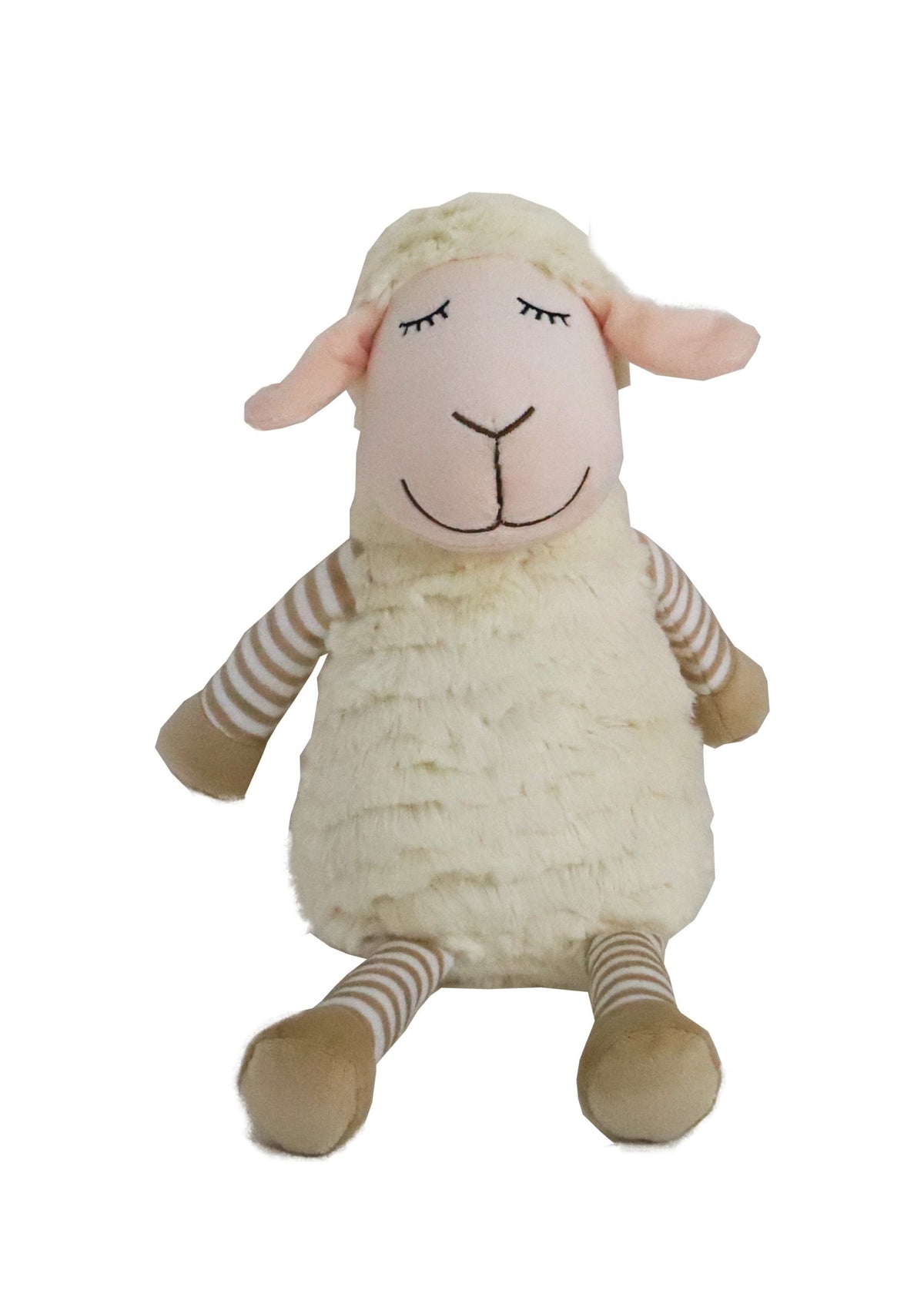 Boon hond speelgoed schaap pluche  beige+piep eco 34cm