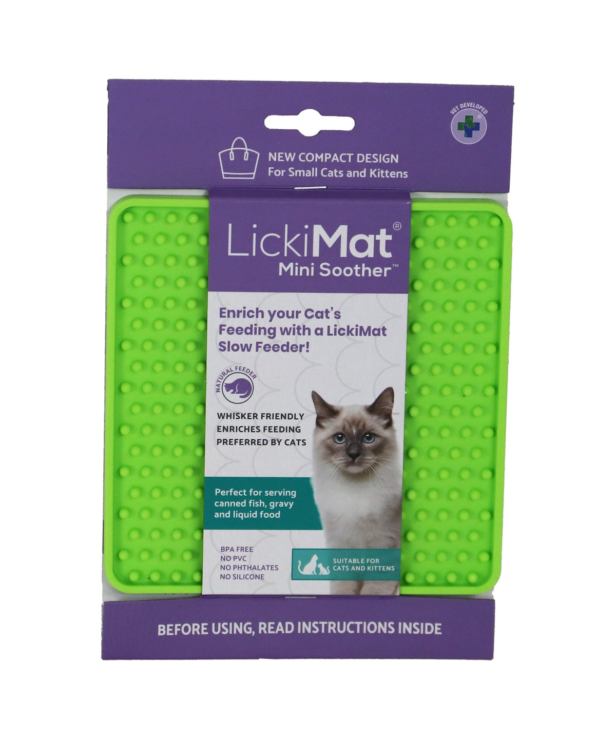 Lickimat likmat mini soother kat groen 15cm