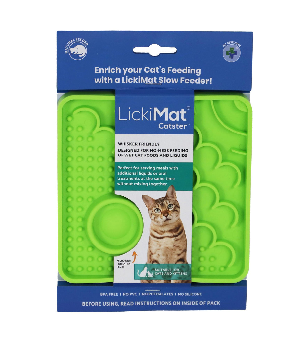 Lickimat likmat catster groen 15cm