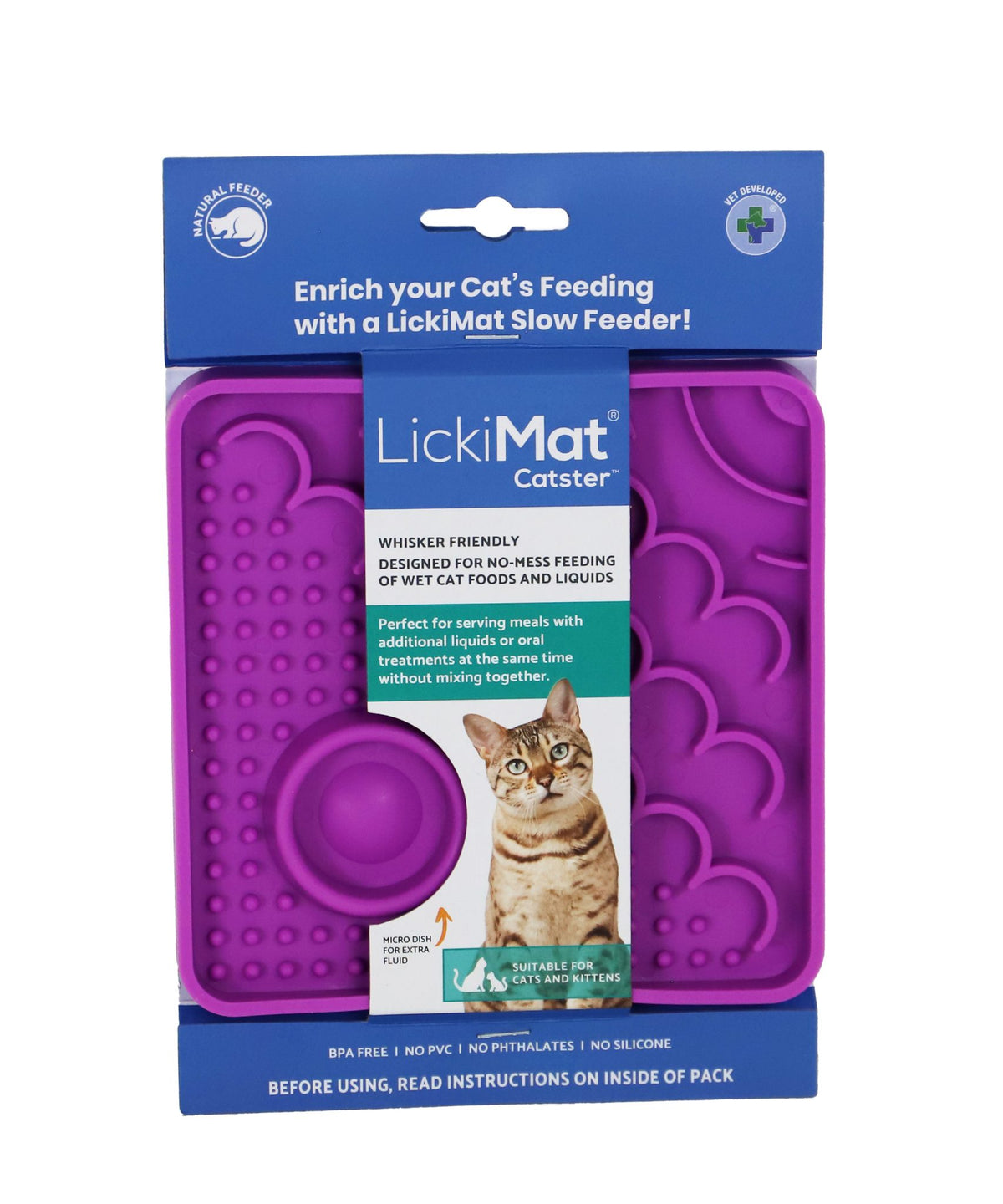 Lickimat likmat catster paars 15cm