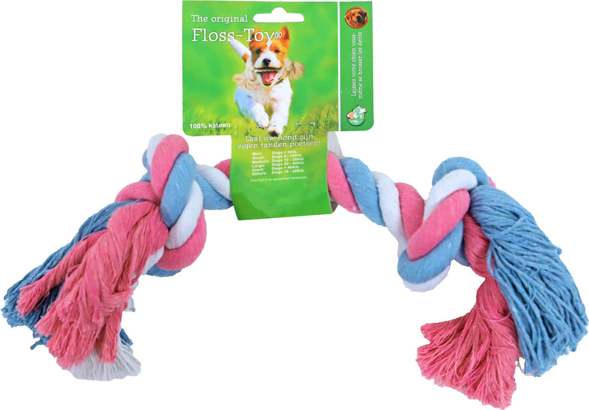 Boon floss-toy blauw/roze/wit, large.