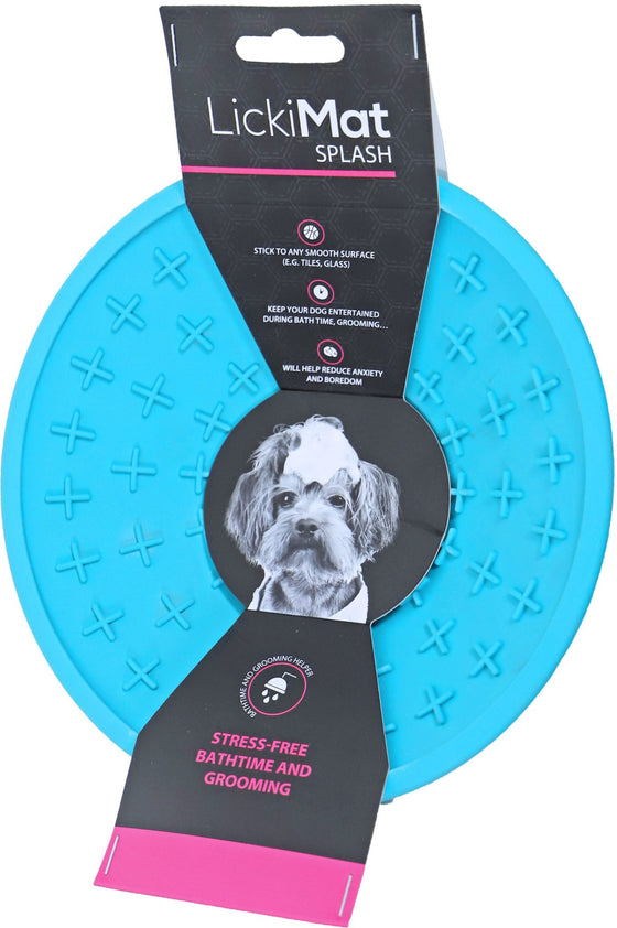 Lickimat hond likmat splash turquoise, 19 cm.