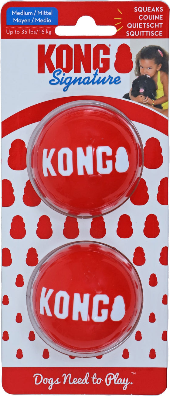 Kong hond Signature balls pak a 2 stuks, medium.