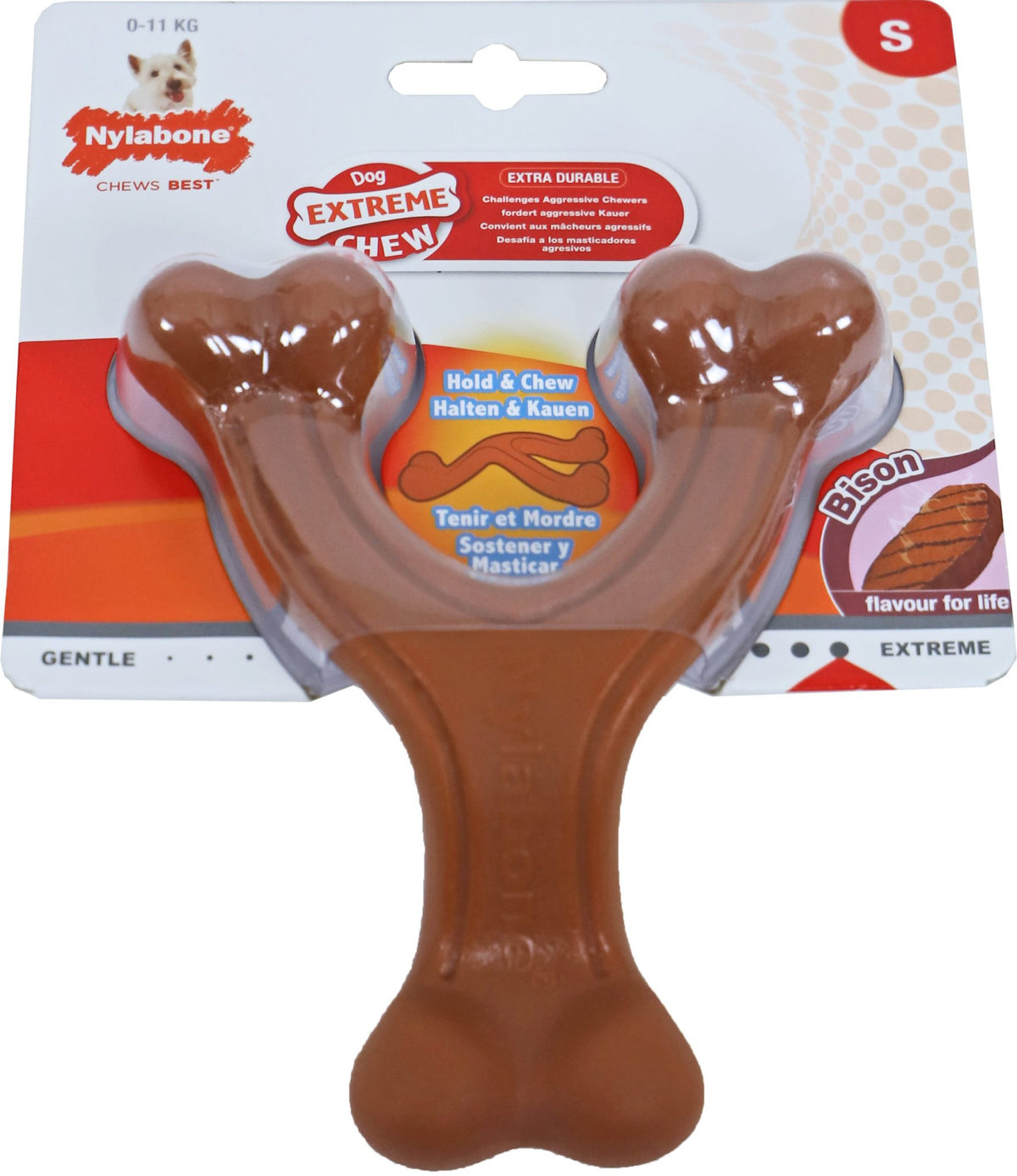 Nylabone Extreme Chew wishbone, S bison. (NWB313)