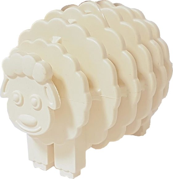 Boon hondenspeelgoed snack toy rubber schaap wit, 8 cm.