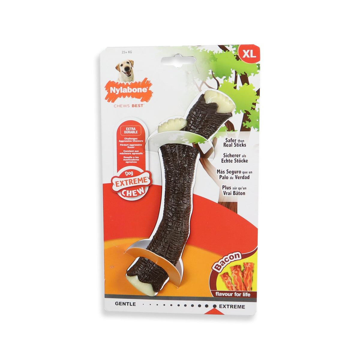 Nylabone Extreme chew wooden stick xl bacon