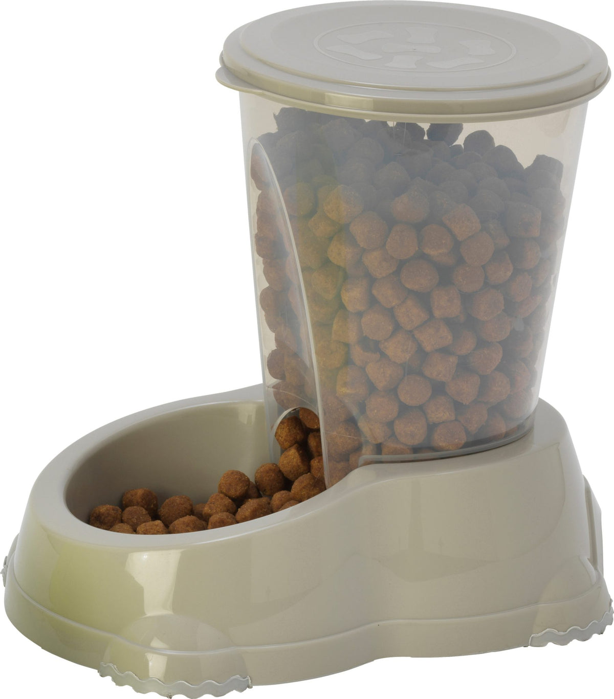 Moderna voerfontein Smart Snacker 3 liter, warmgrijs.
