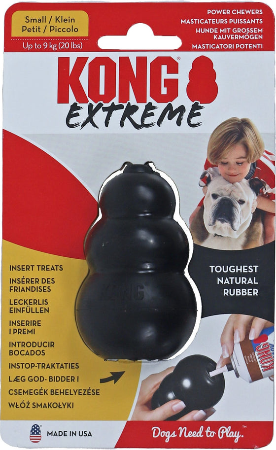 Kong hond Extreme rubber small, zwart.