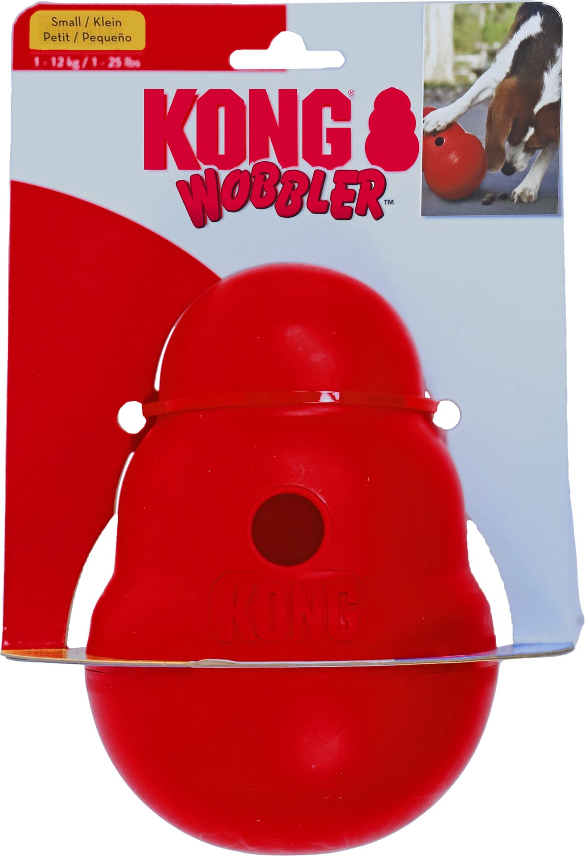 Kong hond Wobbler rood, small.
