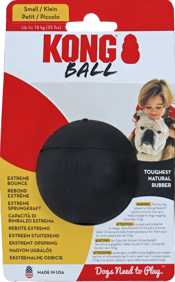 Kong hond Extreme rubber Ball zwart, small.