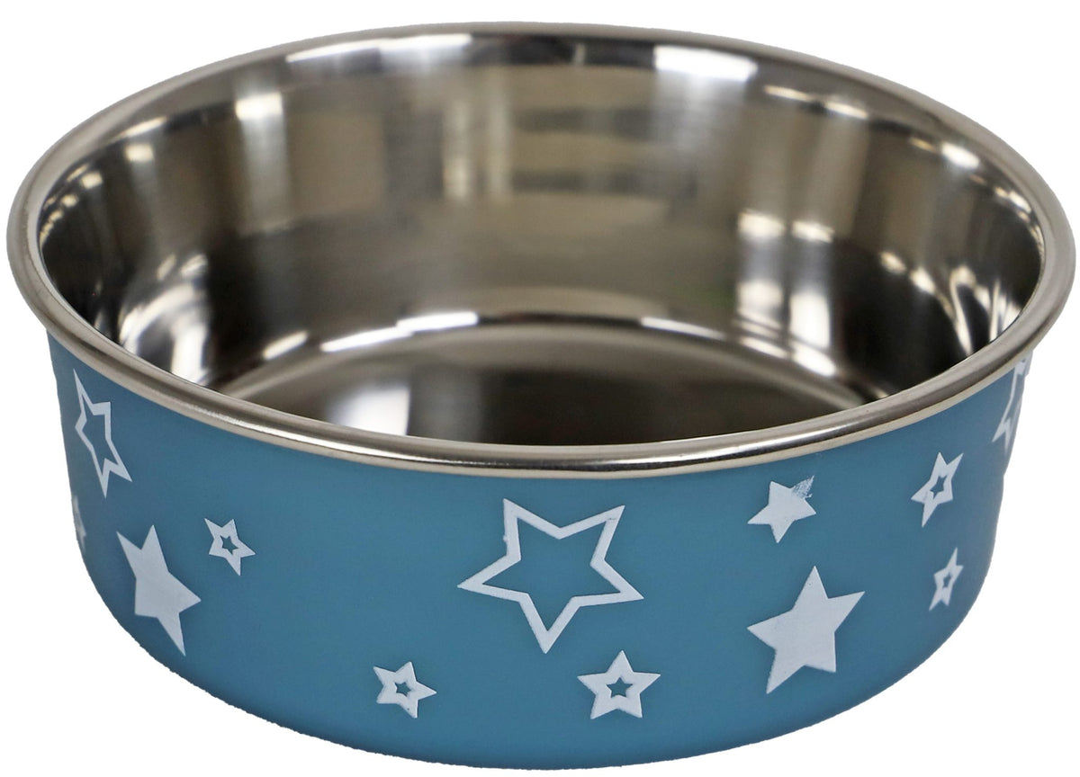 Boon eetbak RVS sterrenprint 16cm/940ml blauw