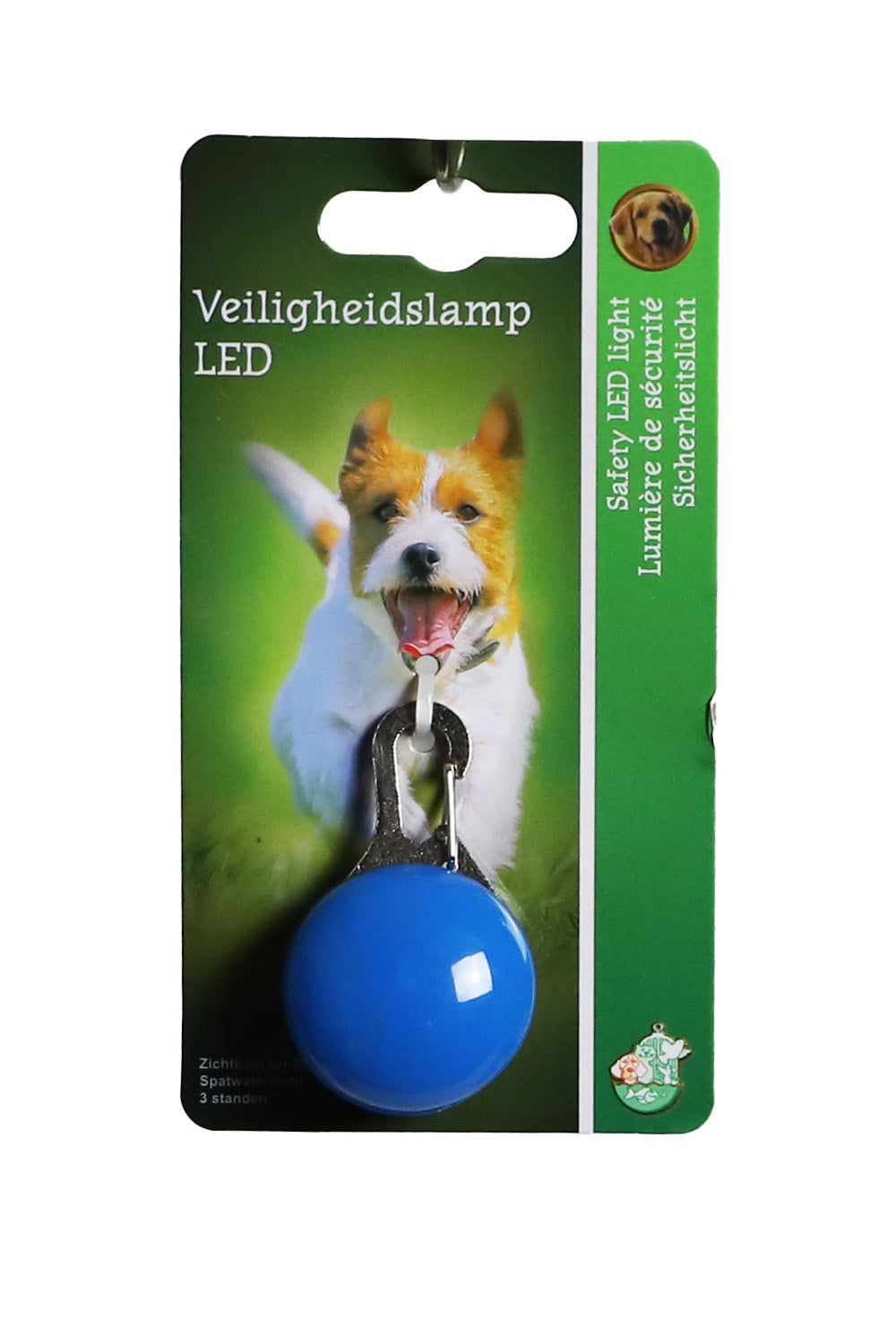 Boon veiligheidslampje LED + metalen clip blauw