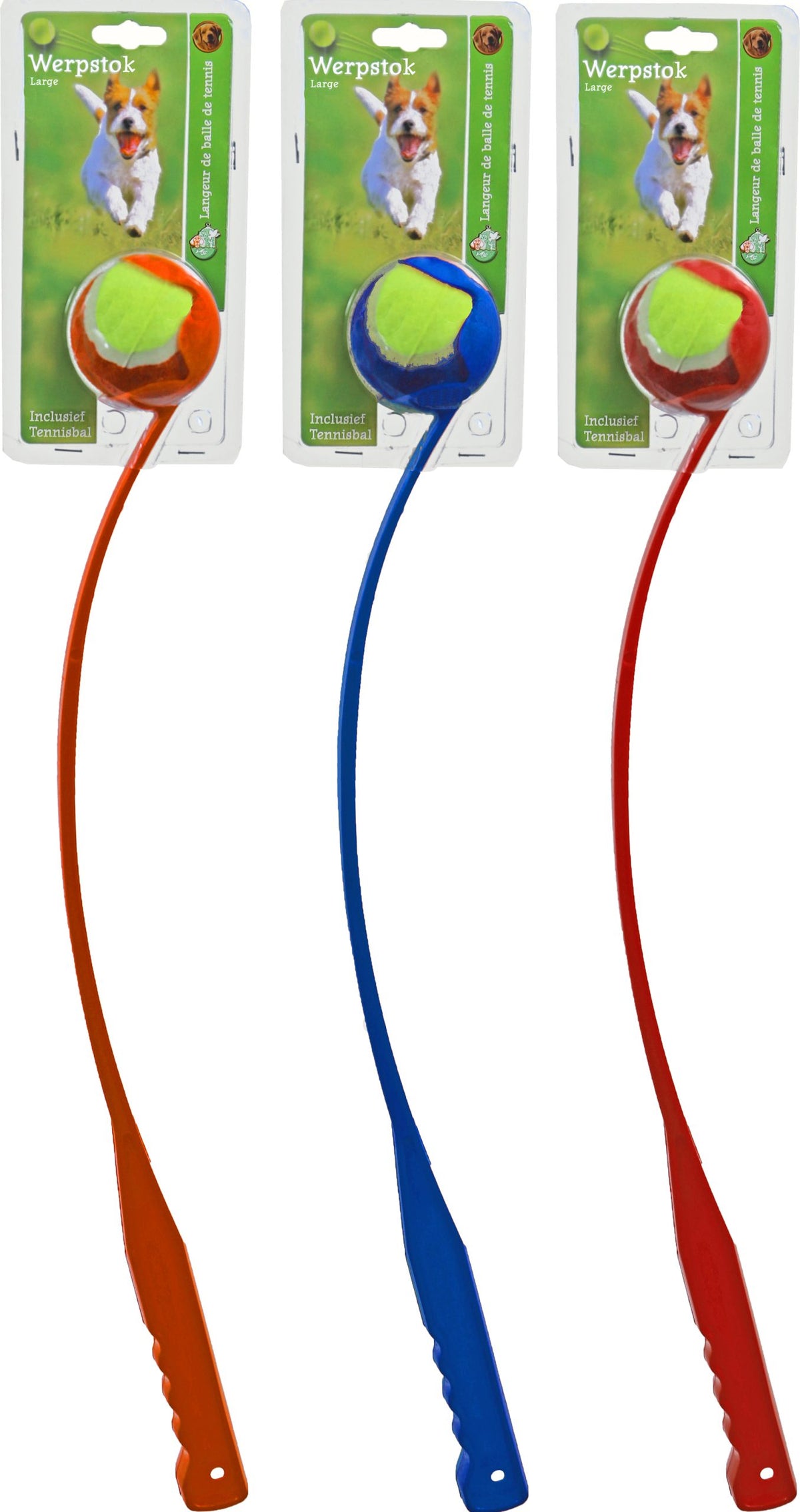 Boon werpstok large 63cm incl. tennisbal 6cm.