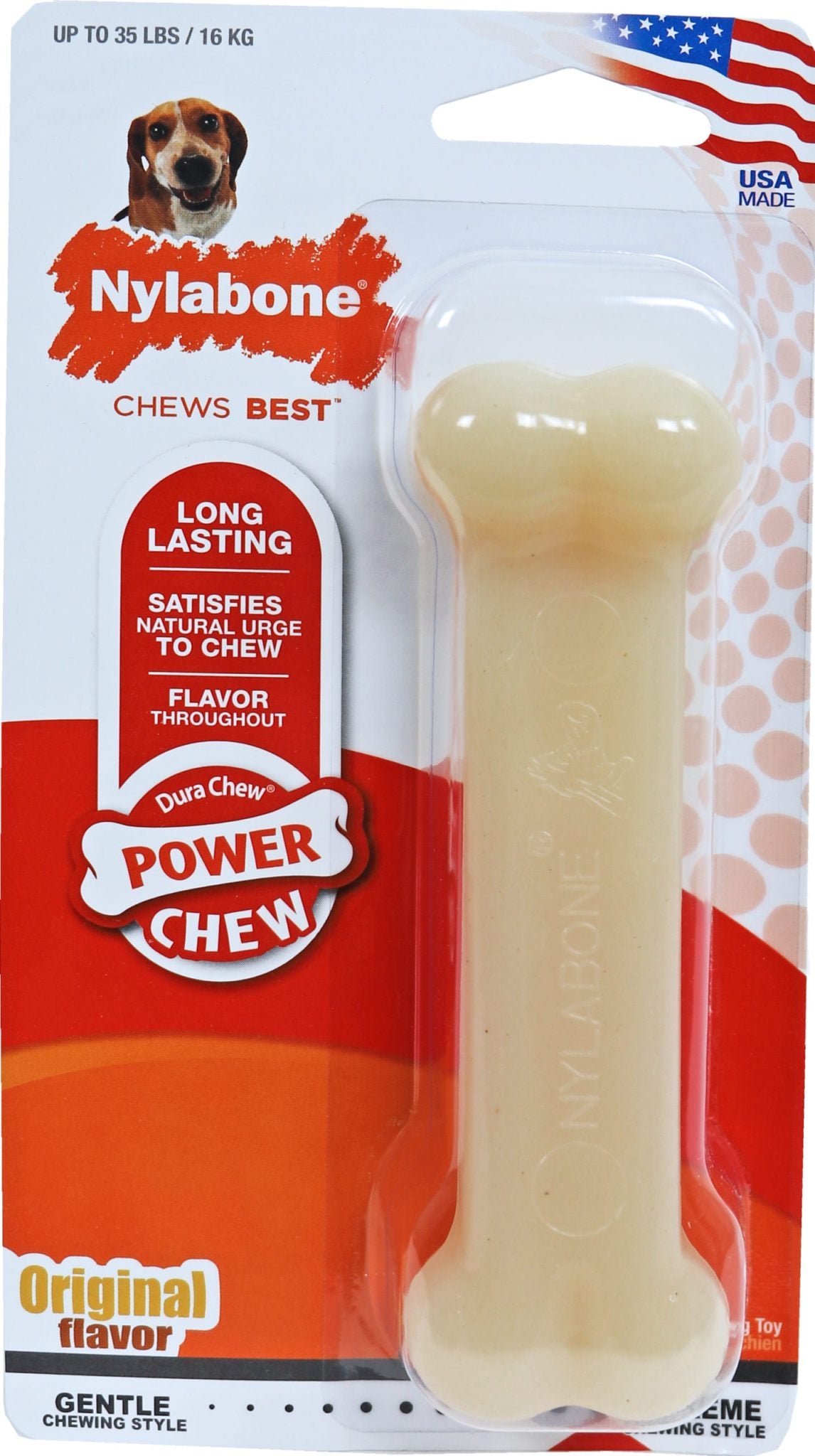 Nylabone Dura Chew wolf bot M, original. (NW 103)