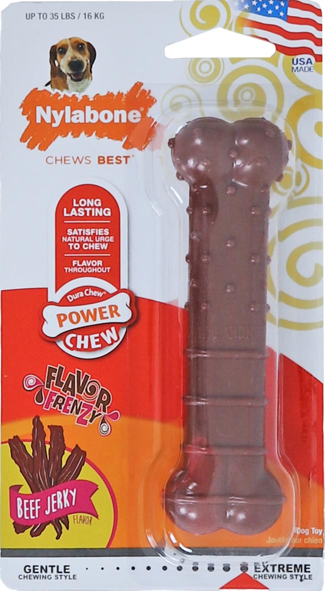 Nylabone Dura Chew bot beef jerky, wolf. NBJ103