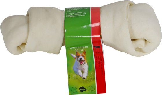Boon knoopkluif wit 16 cm, met banderol.