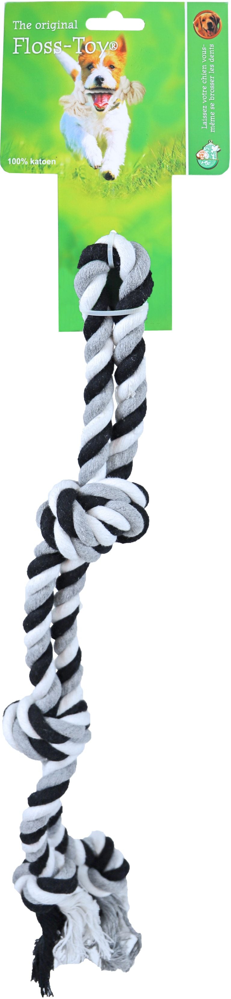 Boon floss-toy halter zwart/wit, small.