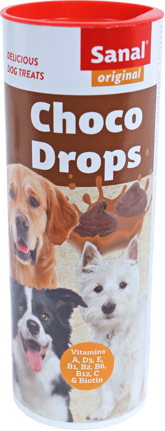 Sanal hond choco drops pot, 250 gram.