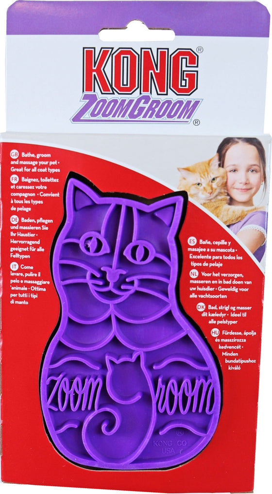 Kong kat Zoom Groom rubber kattenborstel.
