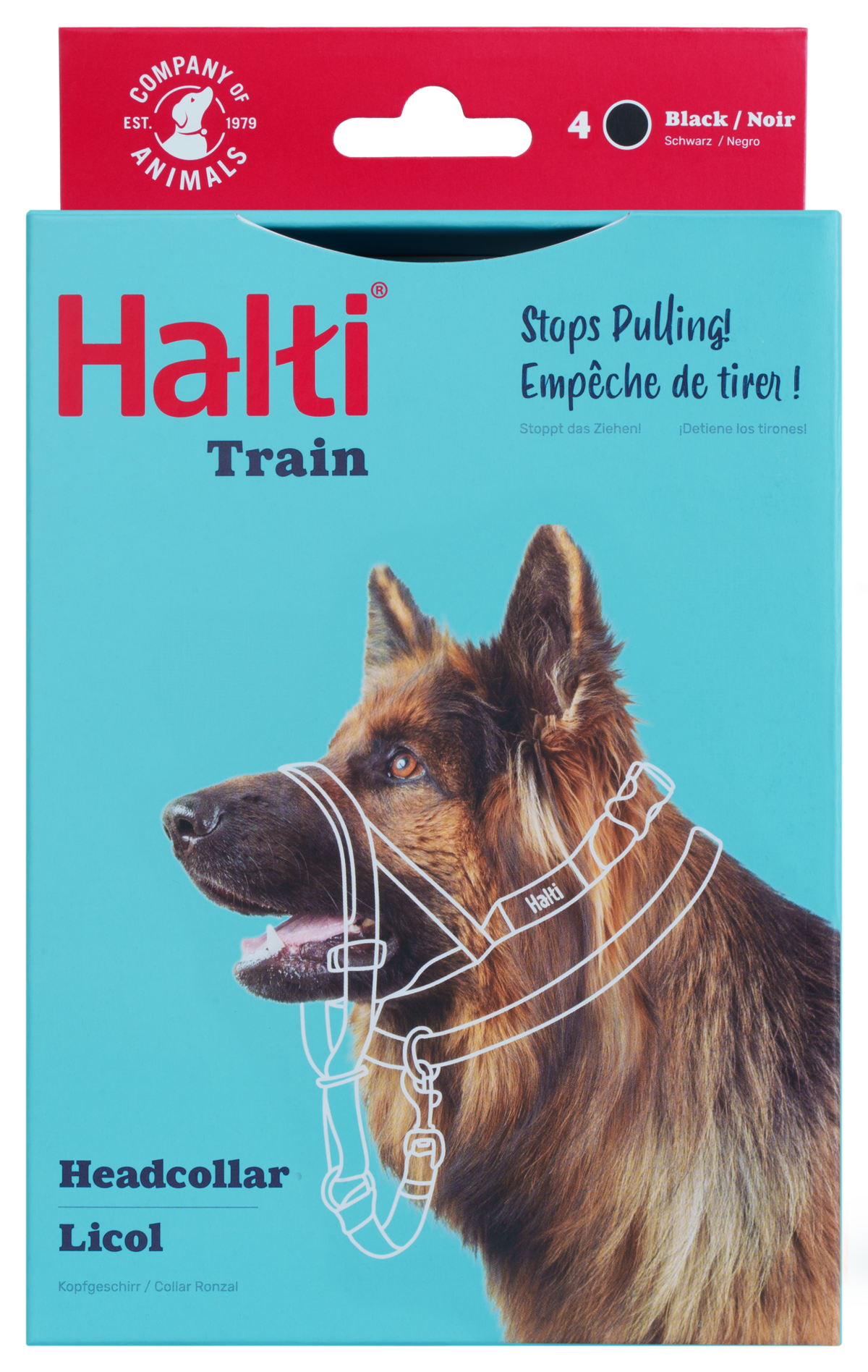 Company of animals halti zwart nr 4