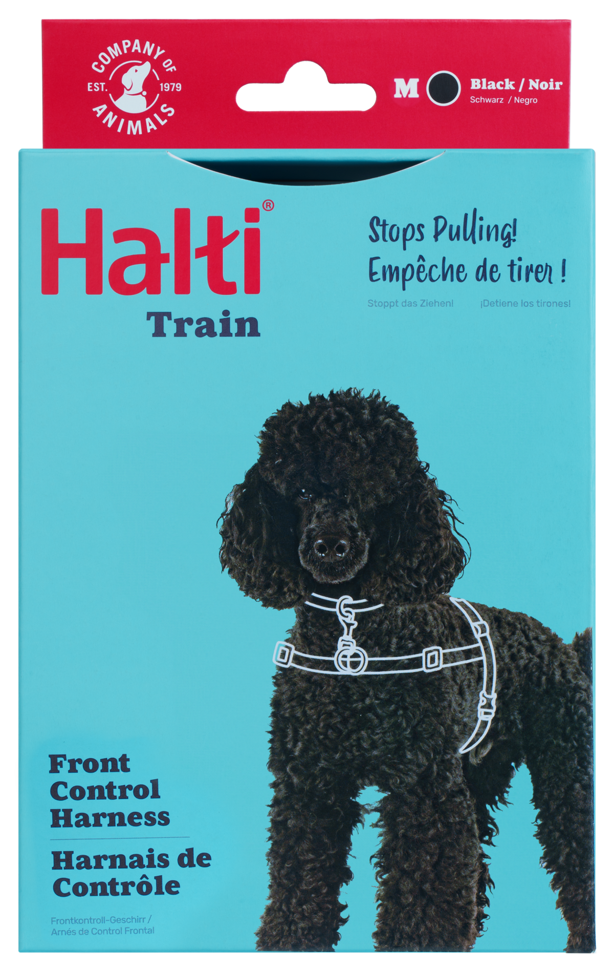 Company of animals halti frontcontrol harness rood/zwart medium